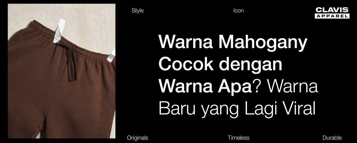 Mahogany brown pants showcasing the rich warm tone for a guide to colors that pair well with mahogany.