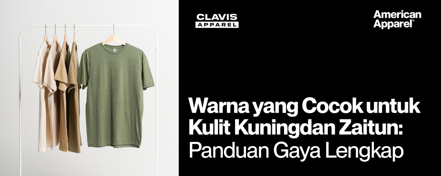 Koleksi kaos pria warna olive, krem, dan beige sebagai inspirasi warna pakaian yang cocok untuk kulit kuning langsat dan sawo matang.